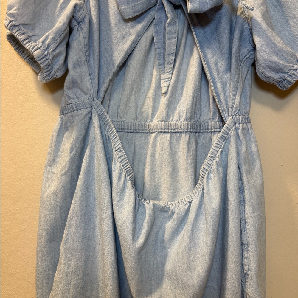 Old Navy Light Blue Puff Sleeve Mini Dress - Picture 8 of 13